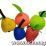 Набор мягконабивных игрушек "Фруктовое ассорти": в комплекте 5 штук: груша, яблоко, апельсин, слива, клубника — интернет-магазин УчМаг