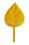 Лист березы (мягконабивной): 2 штуки, цвет желтый — интернет-магазин УчМаг