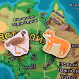 Учим материки: Австралия и Юго-Восточная Азия - игровая обучающая фетр-карта — интернет-магазин УчМаг
