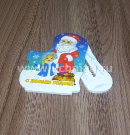 Фигурка на подставке "Дед Мороз и Снегурочка" с надписью "С Новым годом!" — интернет-магазин УчМаг