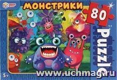 Пазлы "Монстрики", 80 элементов — интернет-магазин УчМаг