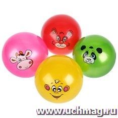 Мяч "Животные", диаметр 15 см — интернет-магазин УчМаг
